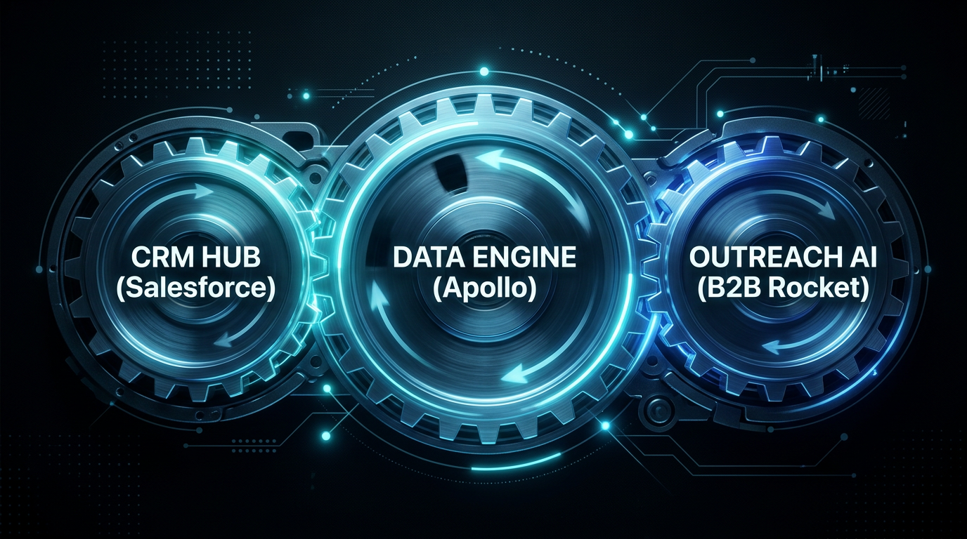 an ai lead generation tech stack with apollo and salesforce