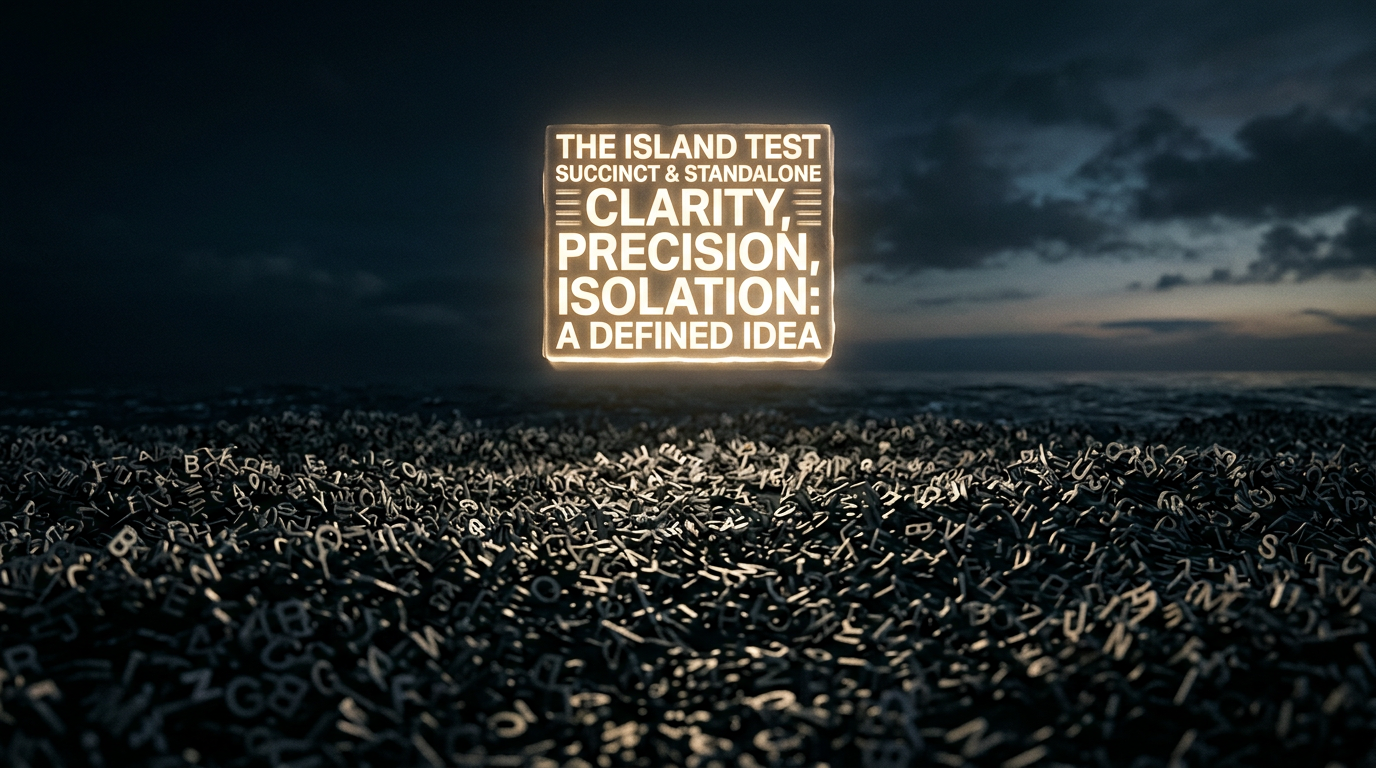 An illustration of a self-contained paragraph passing the 'Island Test' for AI SEO.