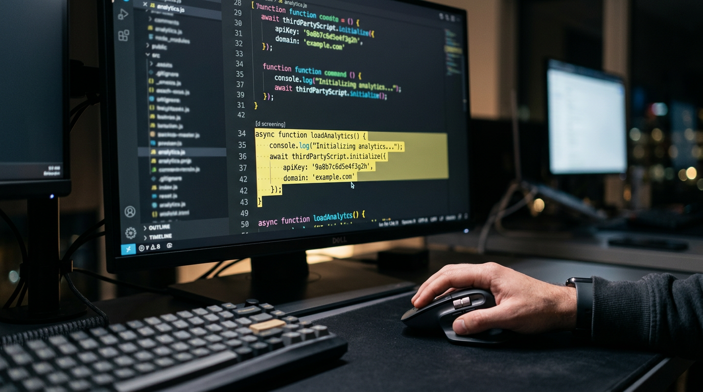 developer auditing javascript code for INP optimization