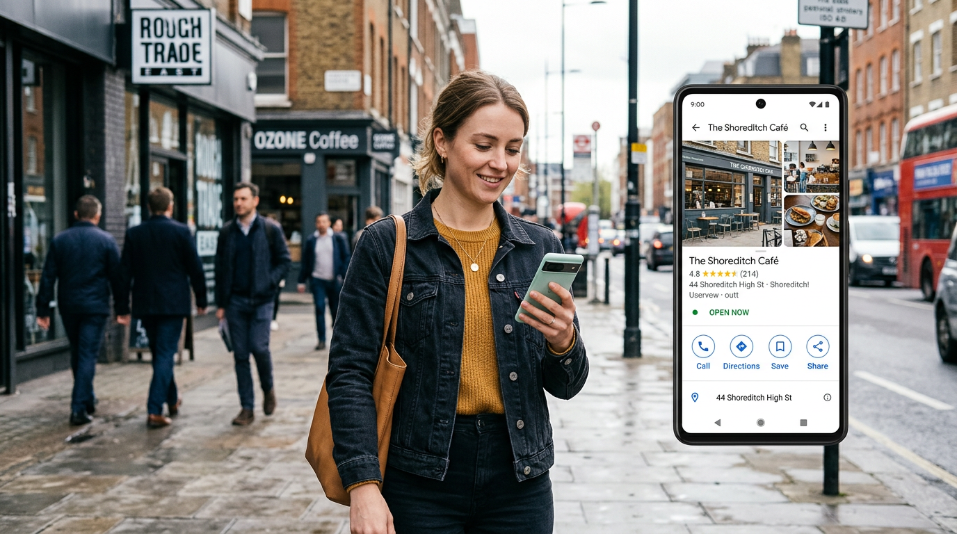 customer finding a local business on mobile