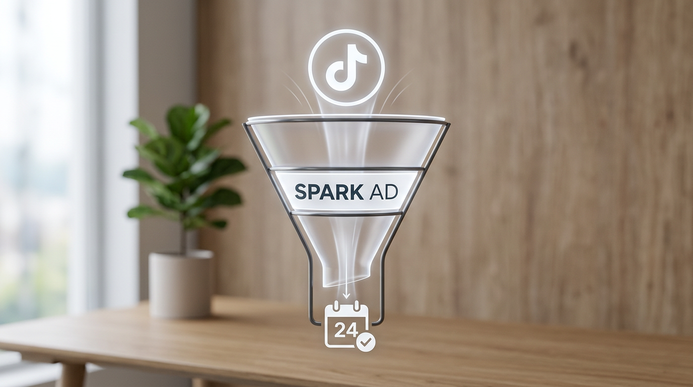 A visual of the TikTok lead generation funnel for a service business.