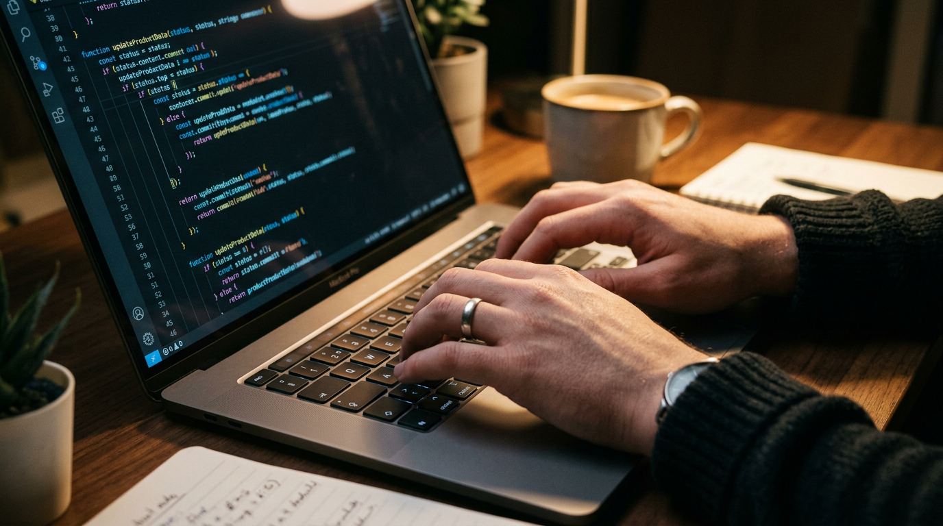 Developer performing ongoing website maintenance and security updates.