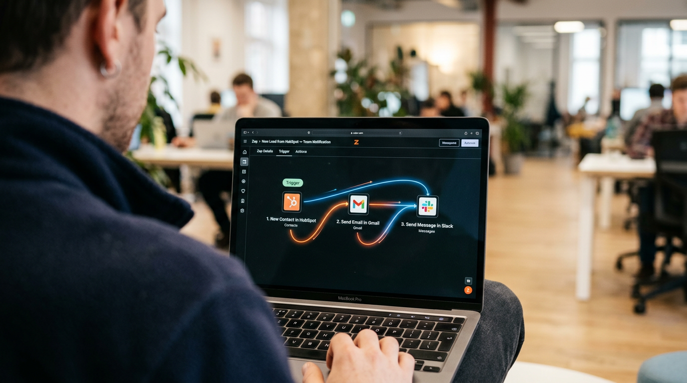 using zapier with ai actions to connect hubspot and slack